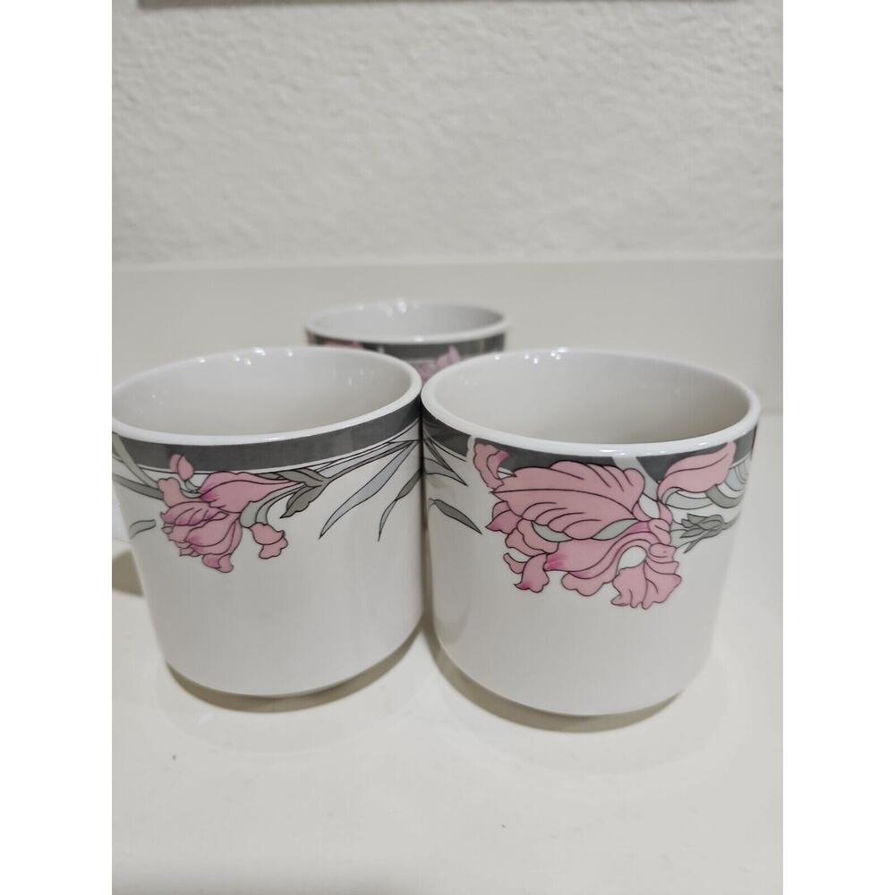 3 Vintage Retro KUN-LUN‎ Tea Cups Coffee Mugs
